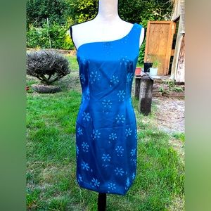 Vintage Y2K Rampage‎ Floral Off The Shoulder Satin Midi Dress